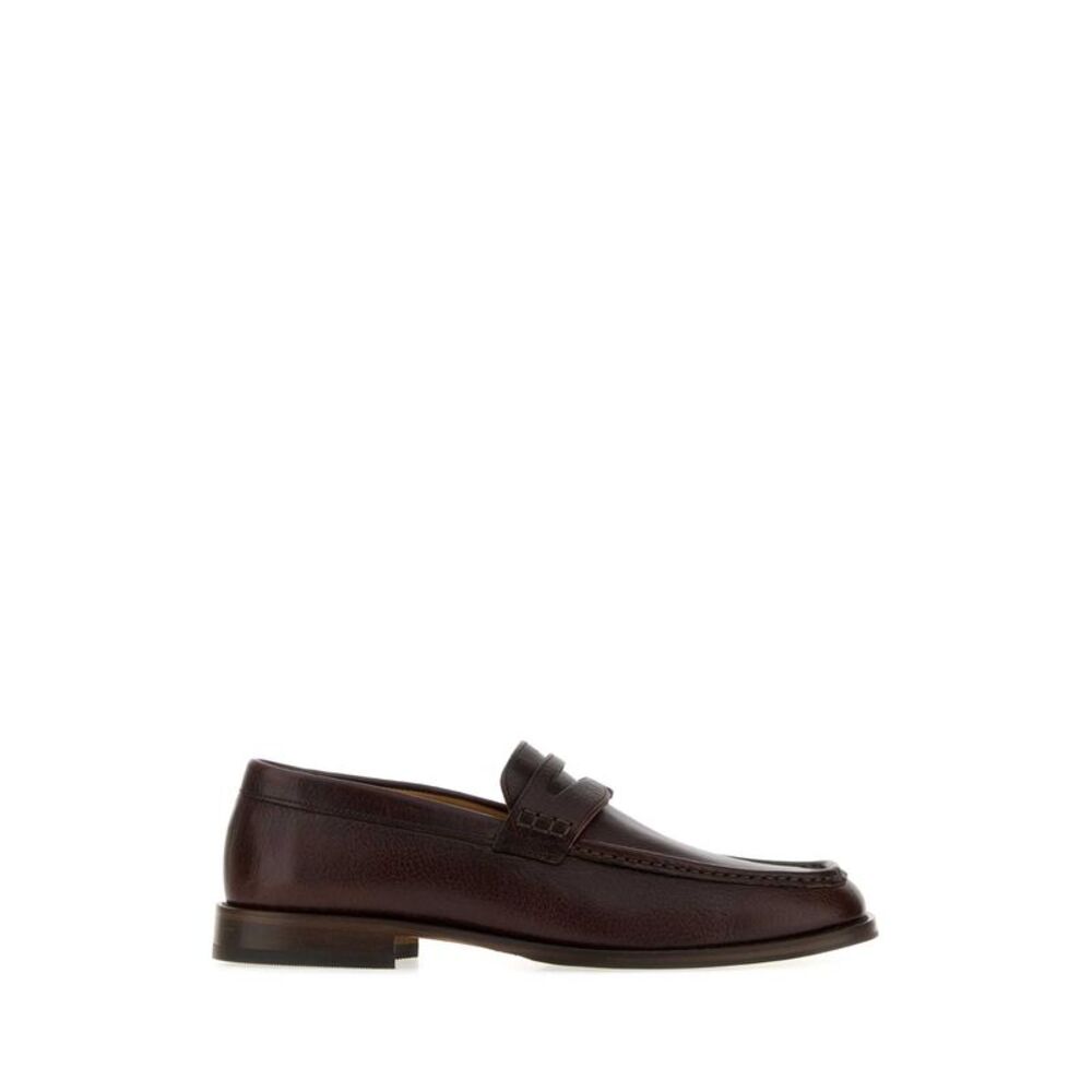 Our Legacy Men Chocolate Leather Light Loafers